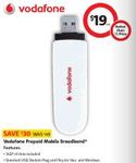 Vodafone Prepaid Mobile Broadband USB with 3GB Data- $19 (Was $49)
