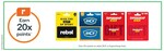 20x Everyday Rewards Points on Rebel, BCF and Supercheap Auto Gift Cards @ Woolworths
