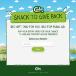 Win 1 of 1000 $50 Gift Cards from Cobs