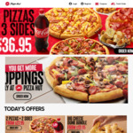 3 Large Pizzas Pickup or Delivered $28 @ Pizza Hut (Select Stores)
