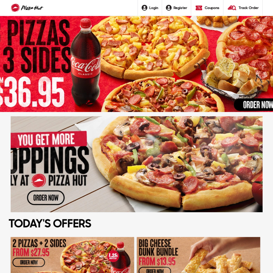 3 Large Pizzas Pickup or Delivered $28 @ Pizza Hut (Select Stores ...