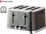 [OnePass] Russell Hobbs 4-Slice Geo Steel Toaster - Black RHT404BLK $49.50 Delivered @ Catch