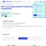 Win 1 of 2 Samsung Galaxy Buds FE from Student Edge
