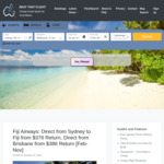 Fiji Airways Return Fare to Fiji: Direct from Sydney from $376, Direct from Brisbane from $386 [Feb-Nov] @ Beat That Flight