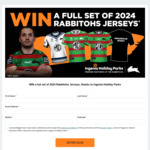 Win a $640 Full Set (4) of 2024 Rabbitohs NRL Jerseys from Ingenia Holiday Parks