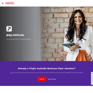 Earn 20,000 Bonus Velocity Points When Your Business Signs up to Pay.com.au & Transact $10K in Business Expenses within 30 Days