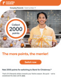 Receive 2000pts by Switching to 'Bank for Christmas' Rewards Choice @ Everyday Rewards