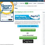 Grocery Run - Free Shipping with Orders over $89.95 with PayPal