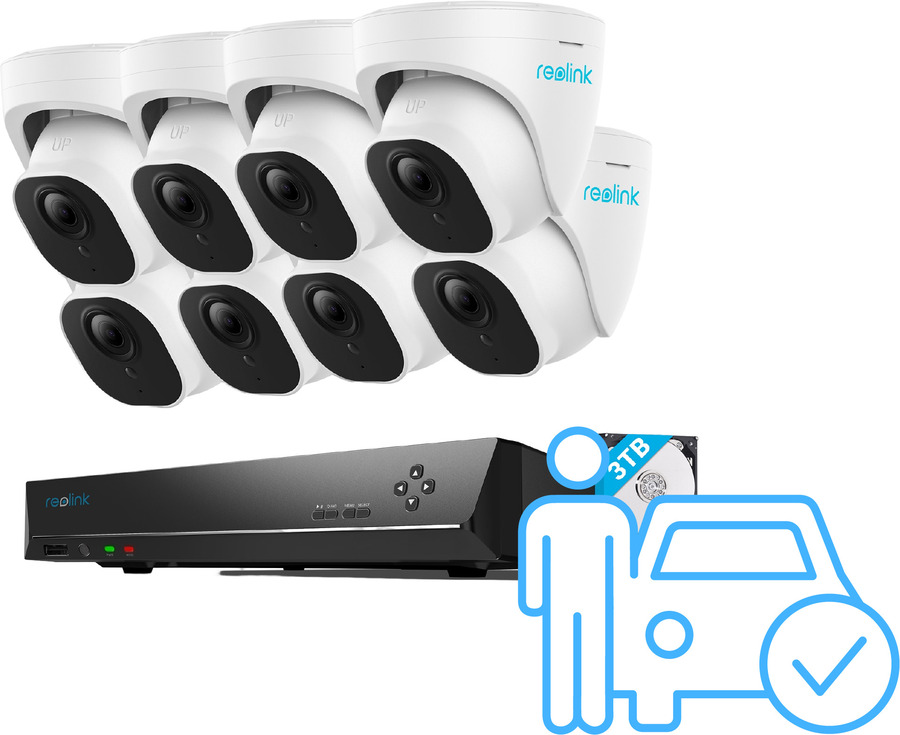 Reolink 16Channel 4k 8 Cameras AI Security System RLK16800D8A 999