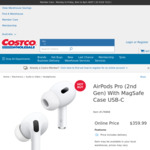 Apple AirPods Pro 2 (USB-C) $279.99 Delivered @ Costco (Membership Required)