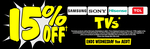 15% off all Samsung, Sony, Hisense and TCL TVs + Delivery ($0 C&C) @ JB Hi-Fi