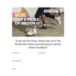 Win 1 of 5 Pairs of Brooks Ghost 17 Shoes Worth $259.99 from Brooks Running