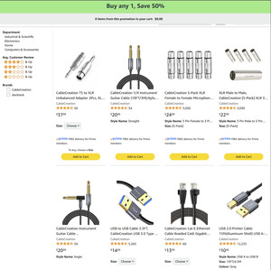 50% off Qualifying Items + Delivery ($0 with Prime / $59 Spend) @ CableCreation Official Amazon AU