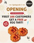 [VIC] Free Egg Tart for First 288 Customers @ Bonbons Bakery, Springvale