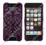 30% off-- $2.45--Sexy Butterfly Hollow out Plated Plastic Case Cover for iPhone 5--Free Shipping