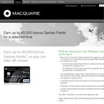 Macquarie Credit Card up to 40,000 Qantas FF Points, $99 Fee, Travel Insurance