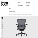 Herman Miller Aeron Chair $990 @ Living Edge (Was $1,150)