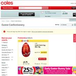 25% off All Full Priced Easter Eggs @ Coles till Sunday