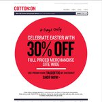 Cotton On 30% off Full Priced