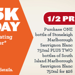 2x750ml South Island Marlborough Sauvignon Blanc + 1x750ml Stoneleigh $26 (Save $27.97) @ BWS
