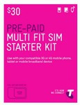 TELSTRA $30 Multi Fit SIM Pack - 2 for $45 Delivered @ DSE