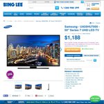 Samsung 50" Series 7 4K TV $1188 @ Bing Lee
