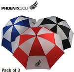 3 Pack - Phoenix 61" Golf Umbrella $24 Free Delivery @ OO.com.au