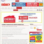 Win a $2,000 or 1 of 10 $100 Chemist Warehouse Vouchers from Yahoo/Prime7