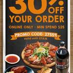 Pizza Capers - 30% off Online Orders, Min. Spend $25