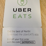 $10 off Your First Order @ UberEats (Perth)