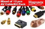 Magnavox 15-Piece AV Cable Entertainment Kit  - $9.98 + shipping (or free pickup)