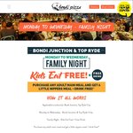 Bondi Pizza - Mon to Wed, Kids Eat Free (with Adult Main Meal Purchase) @ Bondi Junction & Top Ryde (NSW)
