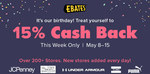 EBATES Birthday Week 15% Cashback off a Wide Range of Stores