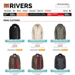 Rivers: Member Offer 50% off Men's & Women's Jackets, Vests and Knits (Free Membership)
