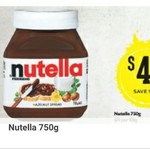 [QLD] Nutella Spread 750gm $4.99 @ Drakes 2/8