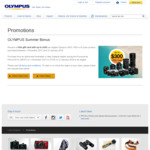 Bonus $200/$300 VISA Gift Card with Purchase of Selected Olympus Lenses & Cameras