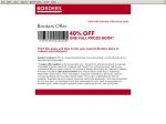 Borders 40% OFF one full price book