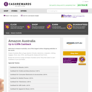 Cashrewards Launches Amazon Au With Up To 10 Cashback Ozbargain