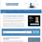 .COM and .NET Domain Names - US $0.50 (~AU $0.75) for First Year @ Domains-Web.com
