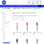 Sharpie Selected Fine/Ultra Fine Permanent Markers | Staedtler Whiteboard Markers $1 (OW Price Match $0.95) @ Big W