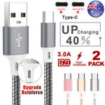 2x 3A FAST Strong Braided USB Type-C 3.1 USB-C Data Snyc Charger Charging Cable $1.84 Delivered @ Fishing World eBay