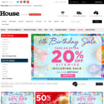20% off Sitewide & Free Shipping @ House
