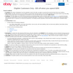 eBay $20 off Coupon Spend $200