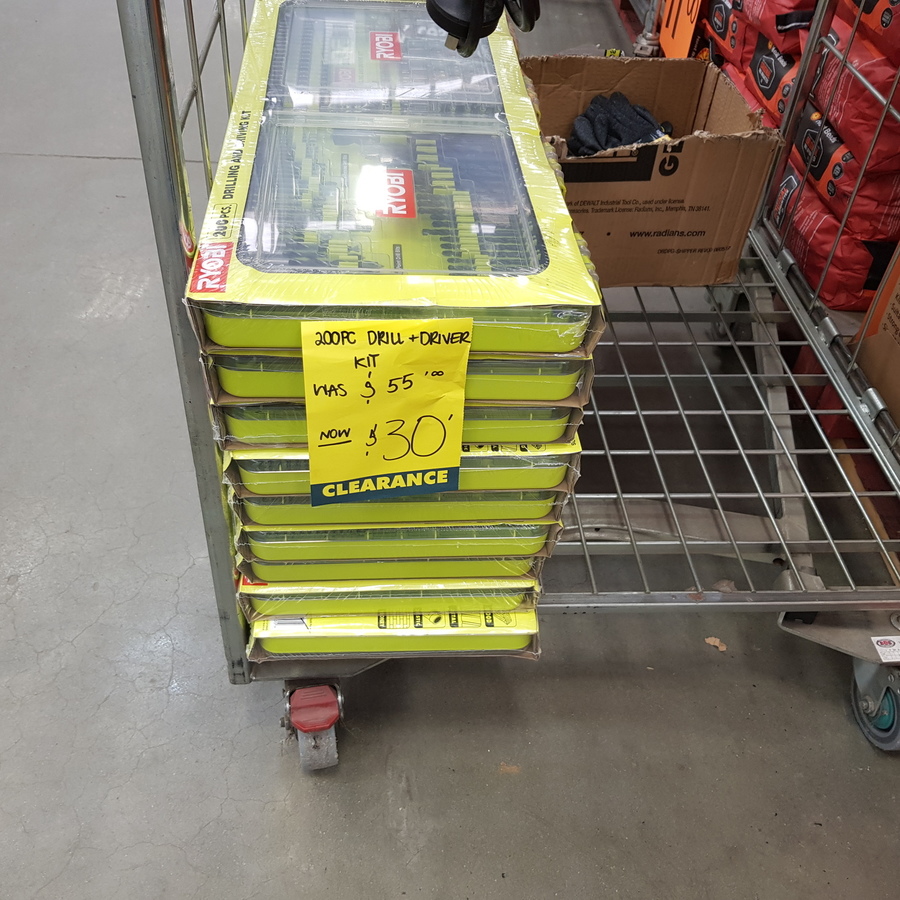 [VIC] Ryobi 200 Piece Drilling and Driving Set 30 Bunnings Fountain Gate OzBargain