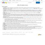 10% off Eligible Items (Min Spend $120, Max Discount $200) @ eBay