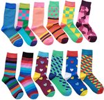 12 Pairs Men's Premium Cotton Colourful Dress Socks for $16 + Delivery (Free with Prime or $49 Spend) @ Amazon AU