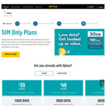 Half Price Optus Sim Only Mobile Plans for Transferring NBN Customers