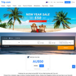 $50 off Flights ($500 Min Spend, New Users) with Trip.com