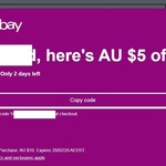 $5 off $10 Minimum Spend @ eBay AU