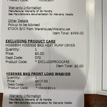 [QLD] Hisense Heat Pump Dryer 8kg $999, Hisense Front Load Washer 8kg $617 @ Domayne Gold Coast